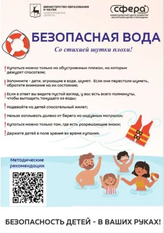 Методические рекомендации по безопасности детей на воде, профилактике утопления и выпадения детей из окон и балконов многоквартирных домов.